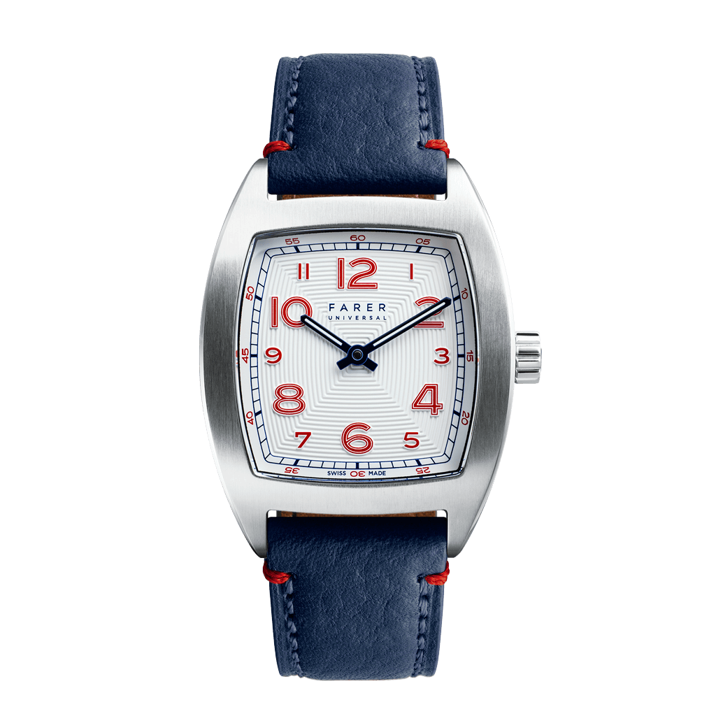 Farer USA London White Dial Swiss Made Automatic Tonneau Watch Farer USD