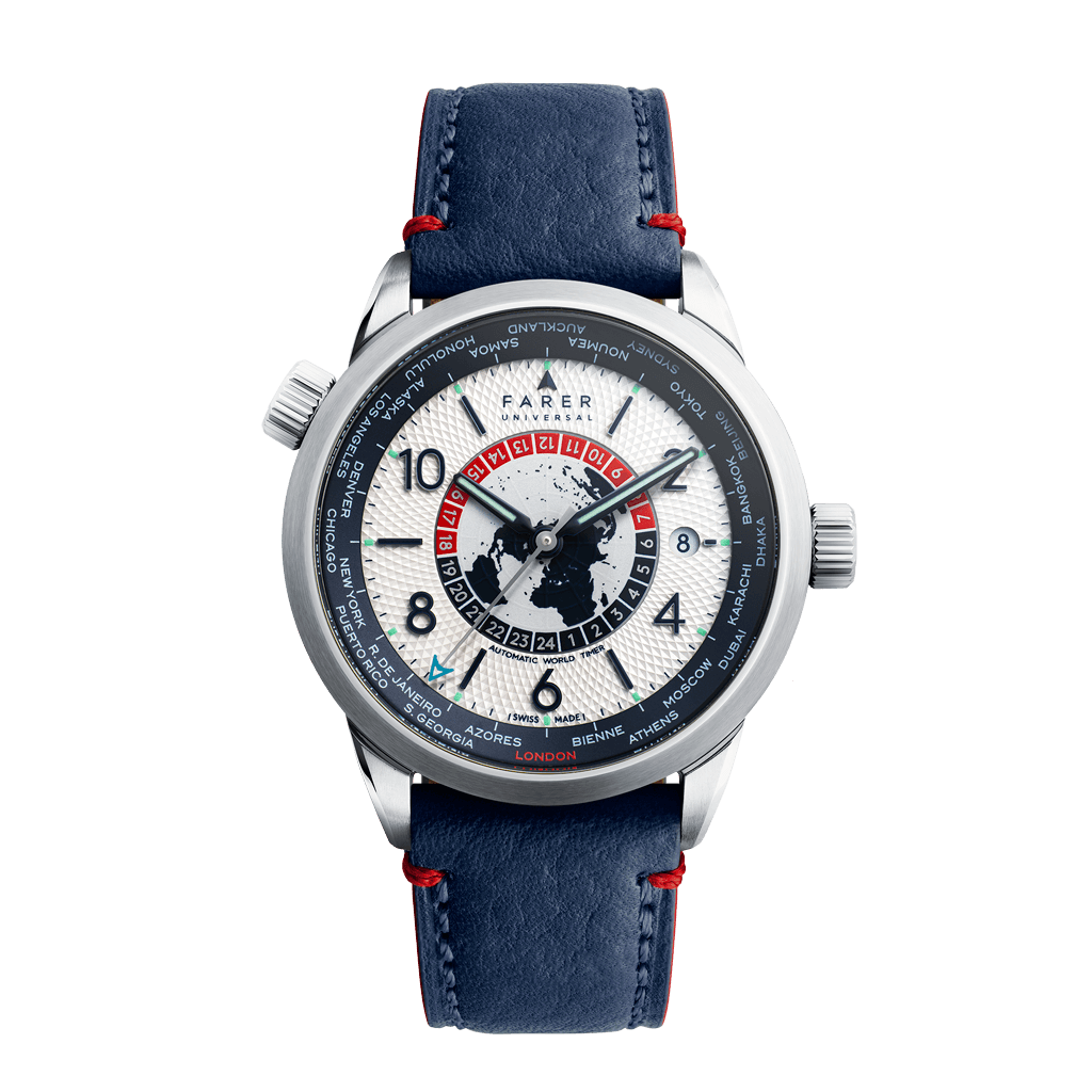 Farer USA Markham World Timer 39mm Swiss Made Automatic Watch Farer USD