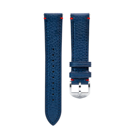 Marine St. Venere Leather Strap With Red Stitching